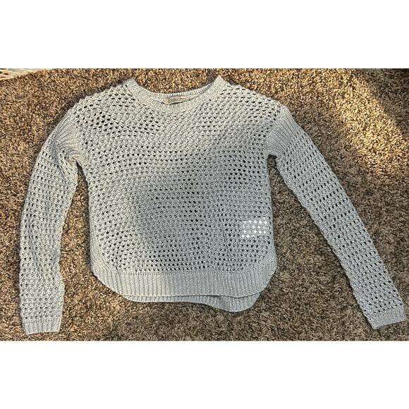 Lucky Brand Women's Gray Long Sleeve Sweater with Silver Accents Small - Picture 1 of 3